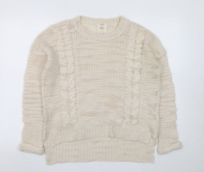 Womens UK Size 12 New Look Beige Pullover Jumper