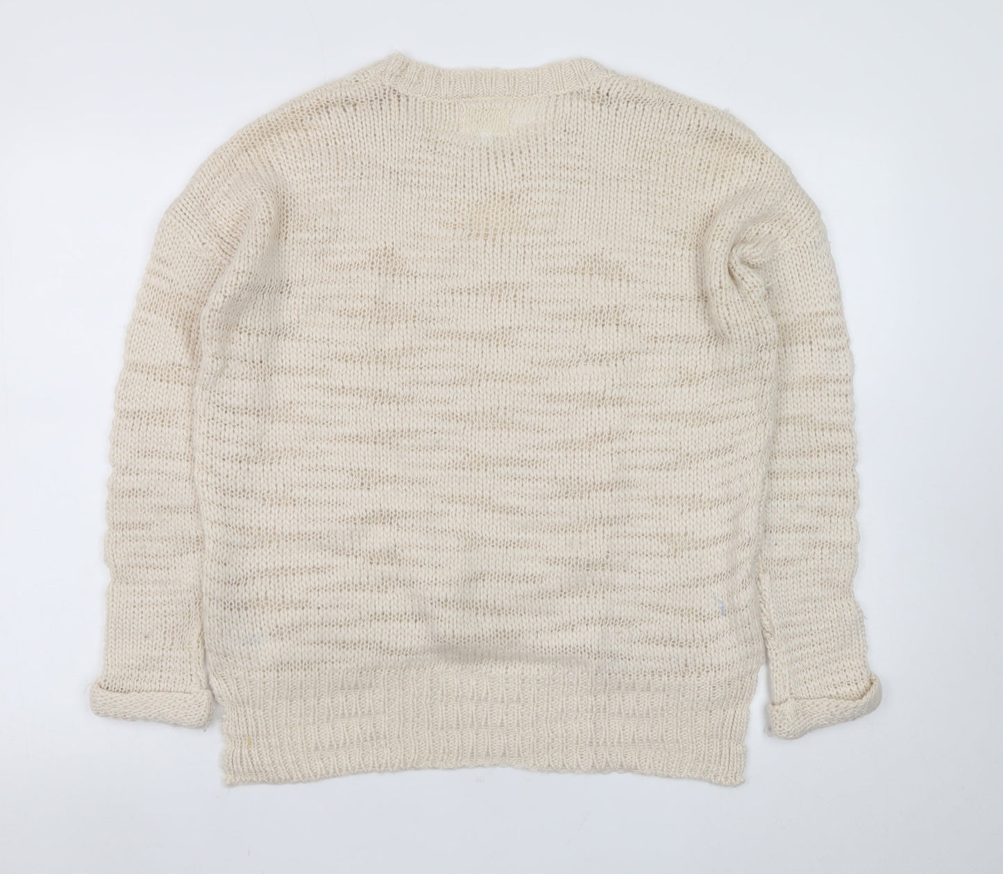 Womens UK Size 12 New Look Beige Pullover Jumper