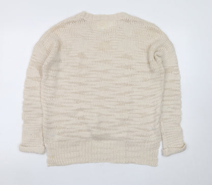 Womens UK Size 12 New Look Beige Pullover Jumper