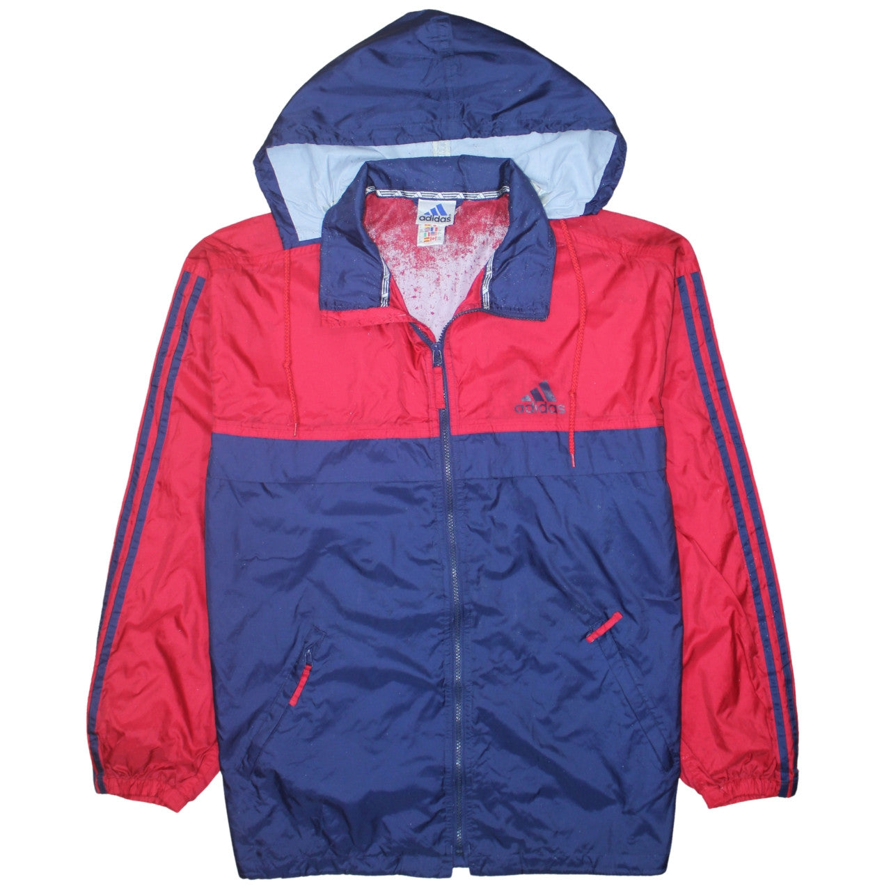 Mens UK Size M adidas Multicoloured Windbreaker Coat