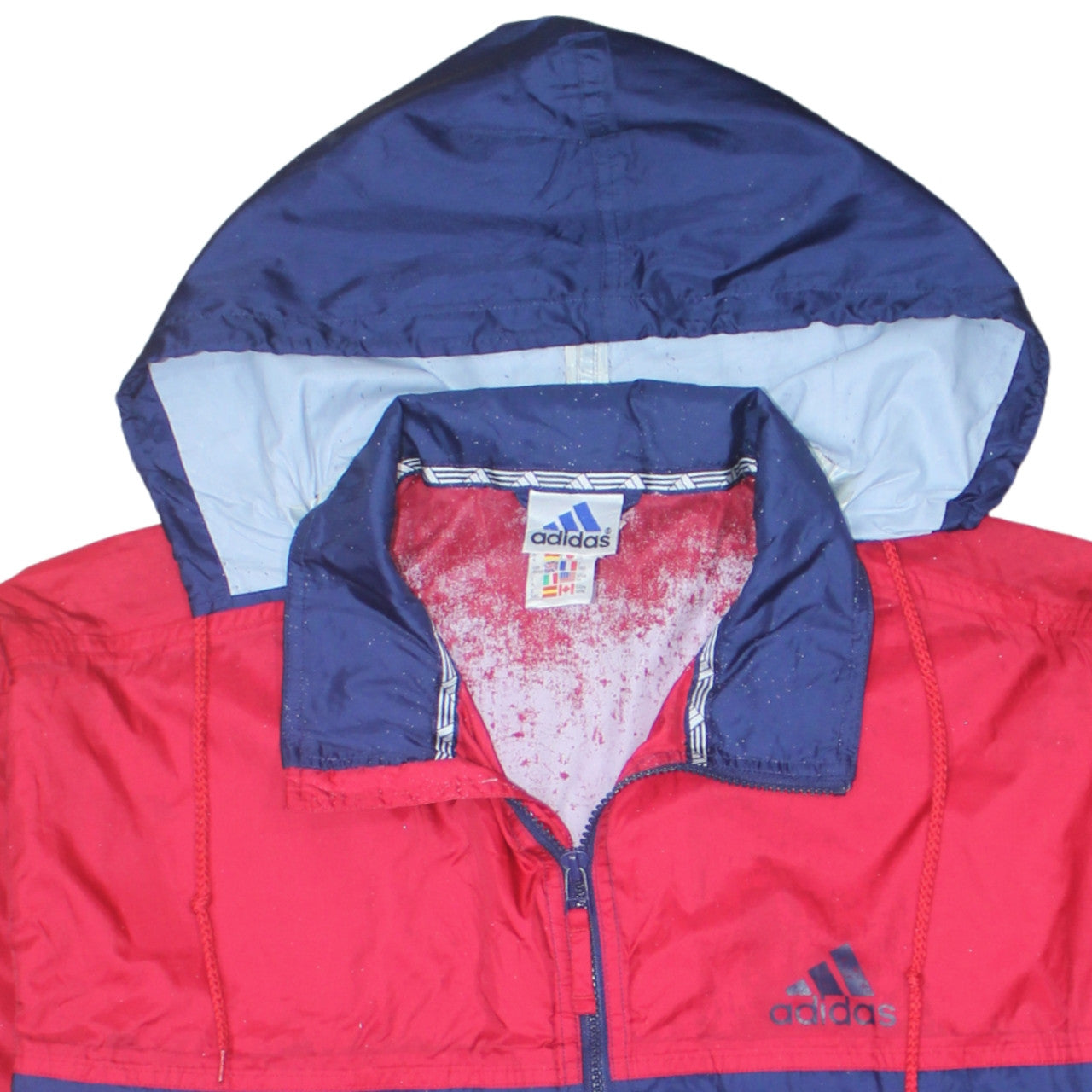 Mens UK Size M adidas Multicoloured Windbreaker Coat