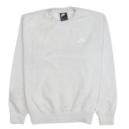 Mens UK Size M Nike White Pullover Sweatshirt