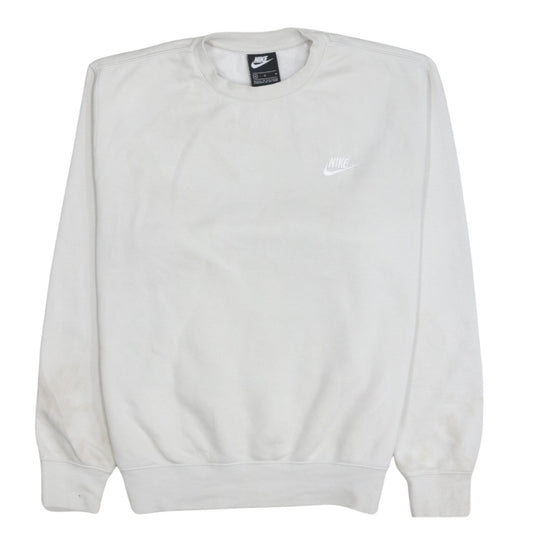 Mens UK Size M Nike White Pullover Sweatshirt
