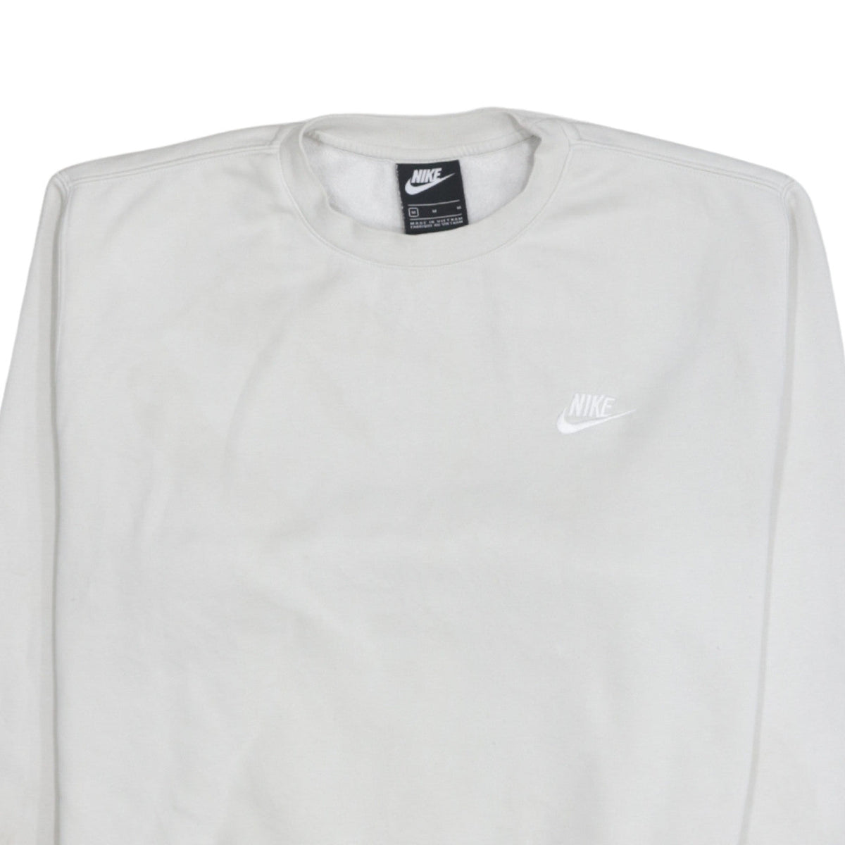 Mens UK Size M Nike White Pullover Sweatshirt