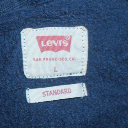Mens UK Size L Levi's Blue Pullover Hoodie