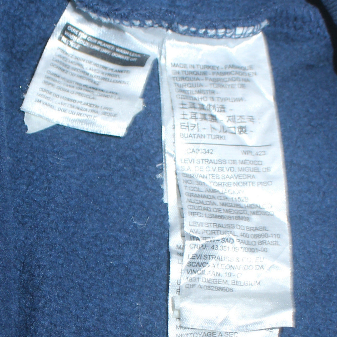 Mens UK Size L Levi's Blue Pullover Hoodie