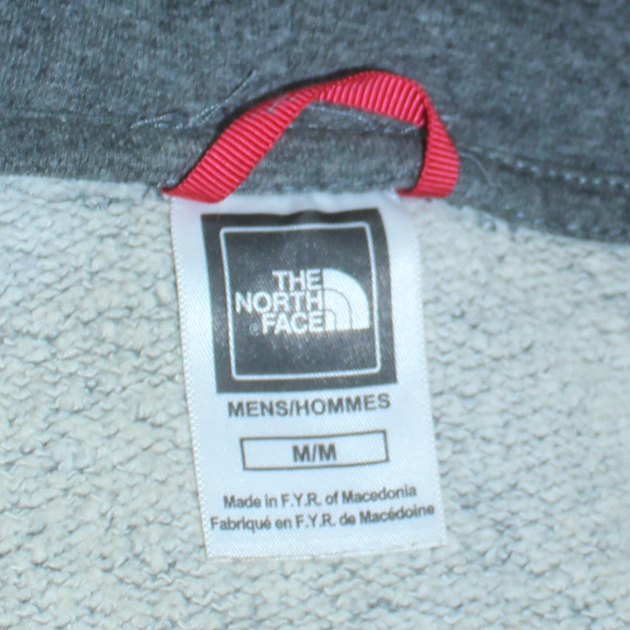Mens UK Size M The North Face Grey Full Zip Hoodie