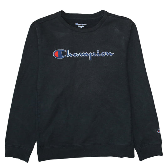Mens UK Size XL Champion Black Pullover Sweatshirt
