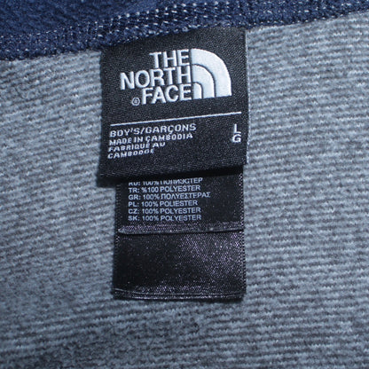 The North Face Boys Blue Full Zip Hoodie Fleece Size Large