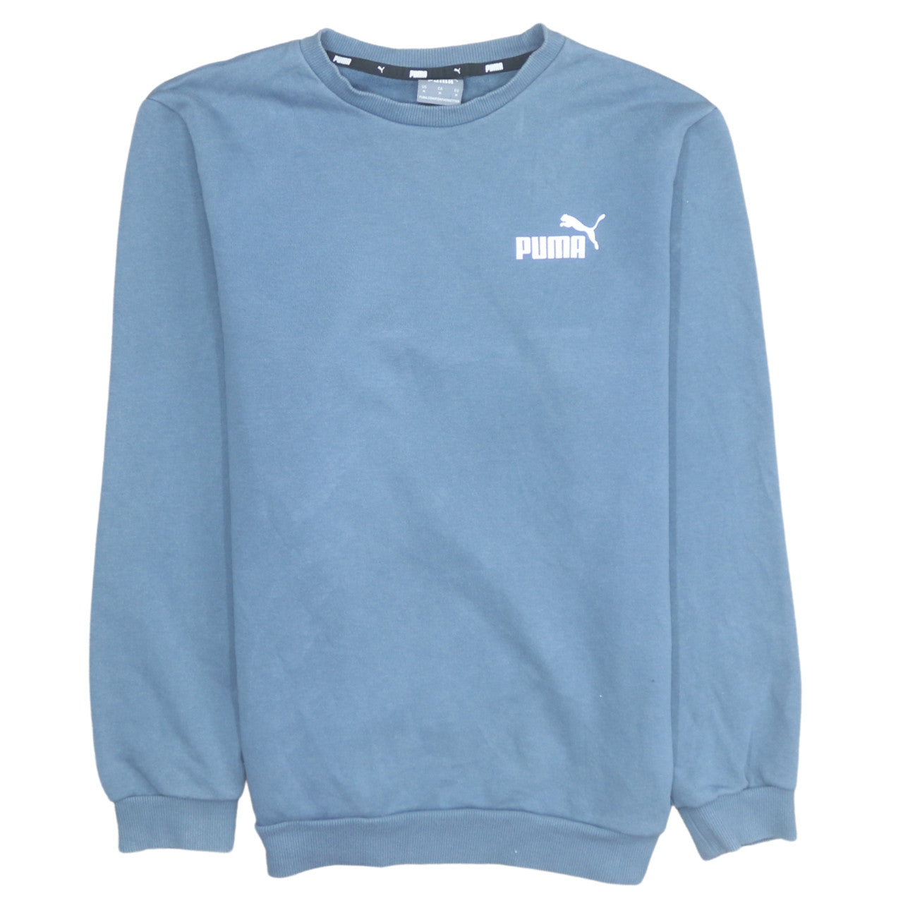 Mens UK Size M PUMA Blue Pullover Sweatshirt
