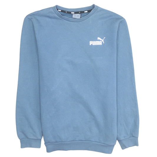 Mens UK Size M PUMA Blue Pullover Sweatshirt