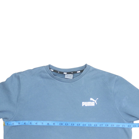 Mens UK Size M PUMA Blue Pullover Sweatshirt