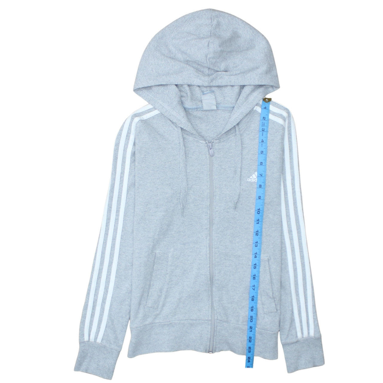Womens UK Size 12 adidas Grey Full Zip Hoodie