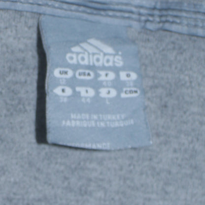 Womens UK Size 12 adidas Grey Full Zip Hoodie