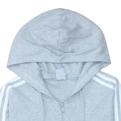 Womens UK Size 12 adidas Grey Full Zip Hoodie
