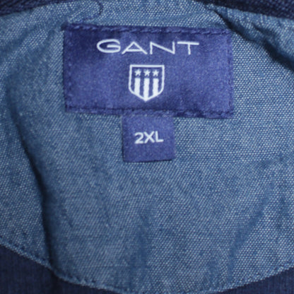 GANT Men’s Blue 2XL 1/4 Zip Cotton Basic Jacket