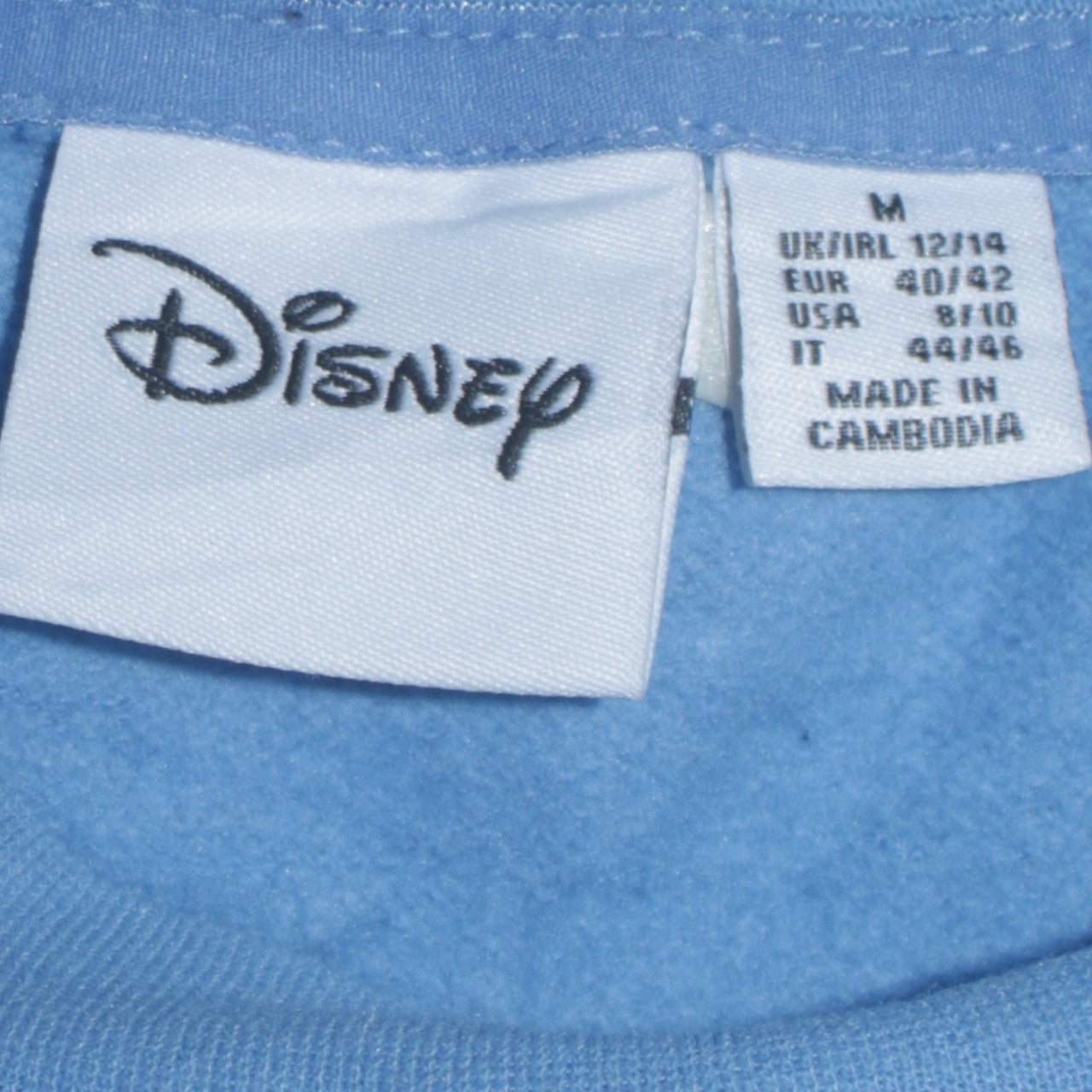 Womens UK Size M Disney Blue Pullover Sweatshirt