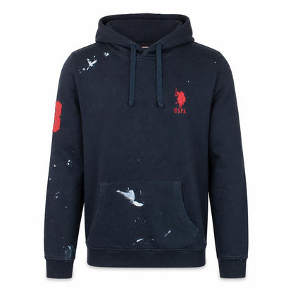 Mens UK Size M U.S. Polo Assn. Blue Pullover Hoodie