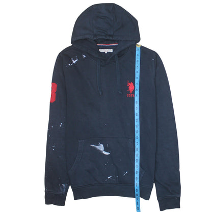 Mens UK Size M U.S. Polo Assn. Blue Pullover Hoodie