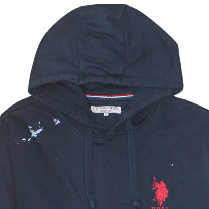 Mens UK Size M U.S. Polo Assn. Blue Pullover Hoodie