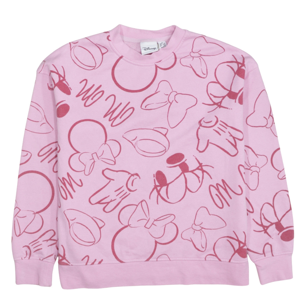 Womens UK Size XS Disney Pink Pullover Sweatshirt