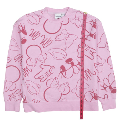 Womens UK Size XS Disney Pink Pullover Sweatshirt