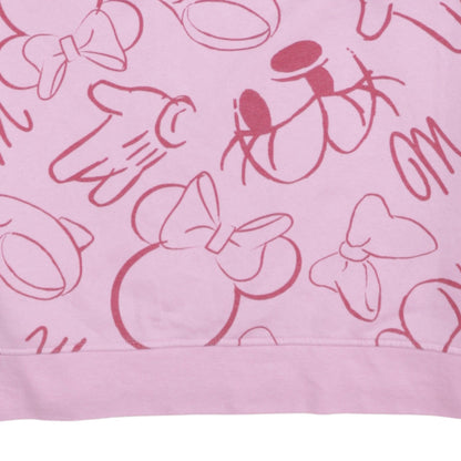 Womens UK Size XS Disney Pink Pullover Sweatshirt