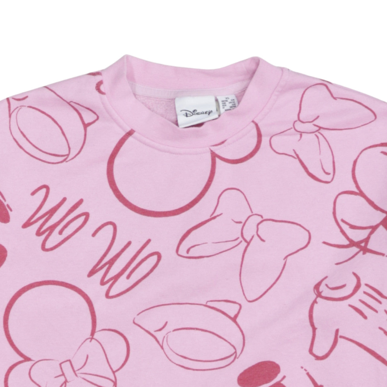 Womens UK Size XS Disney Pink Pullover Sweatshirt
