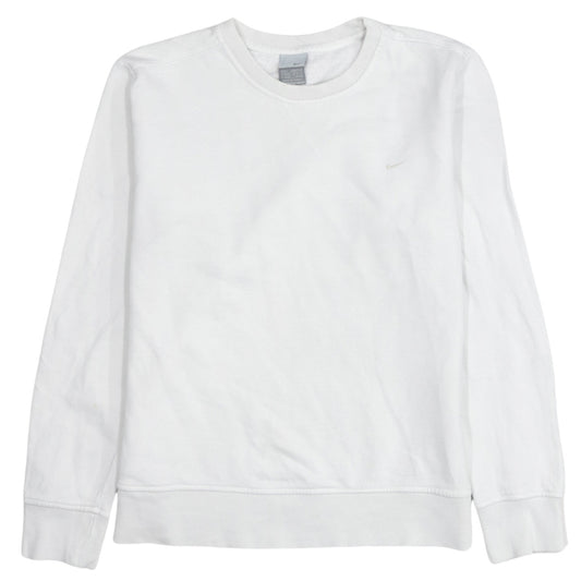 Womens UK Size L Nike White Pullover Sweatshirt