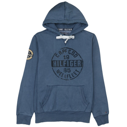 Mens UK Size L Tommy Hilfiger Blue Pullover Hoodie