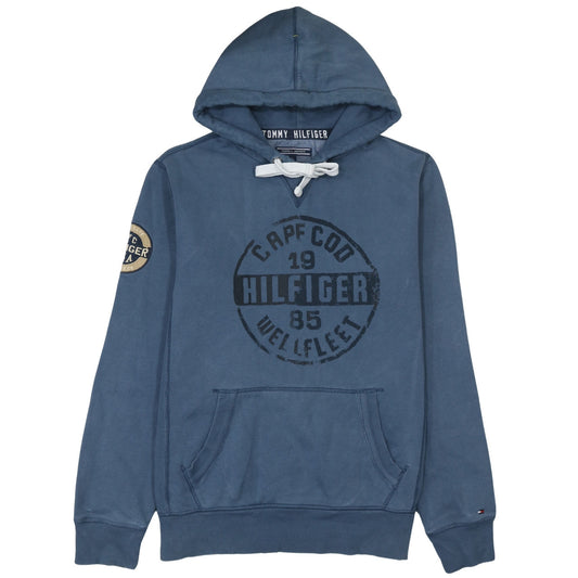 Mens UK Size L Tommy Hilfiger Blue Pullover Hoodie