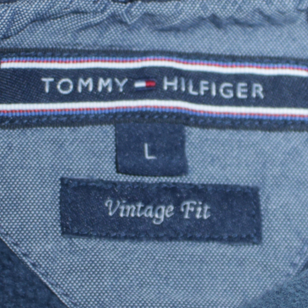 Mens UK Size L Tommy Hilfiger Blue Pullover Hoodie