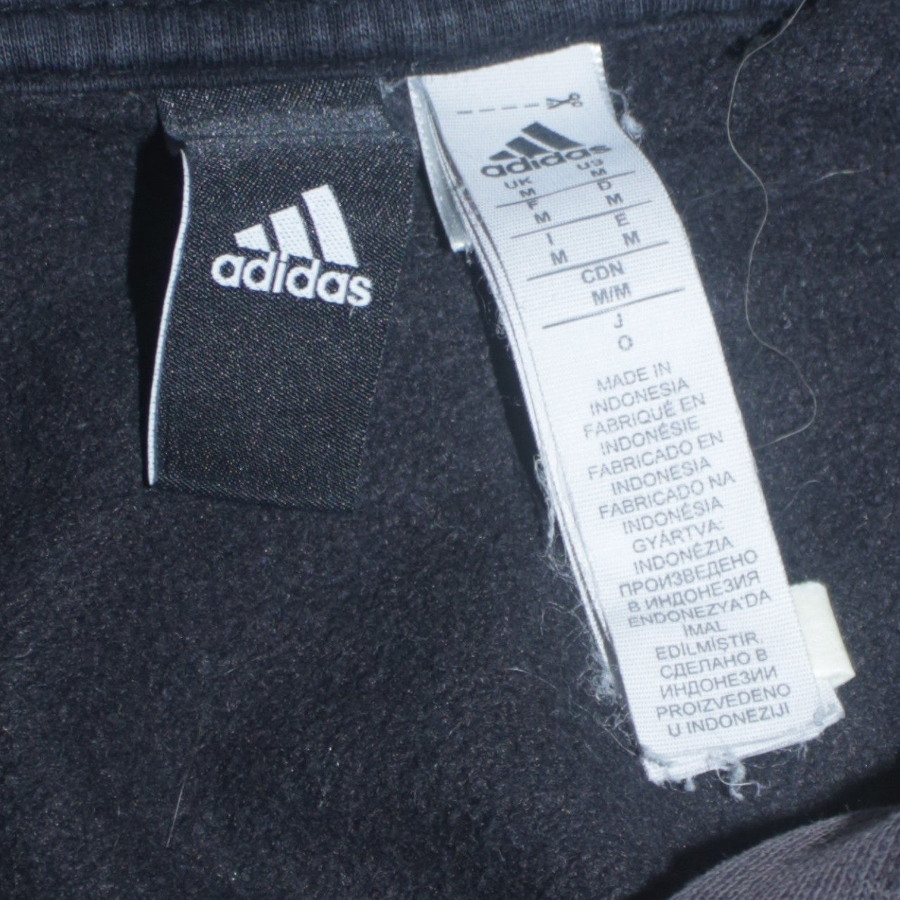 Mens UK Size M adidas Black Pullover Hoodie