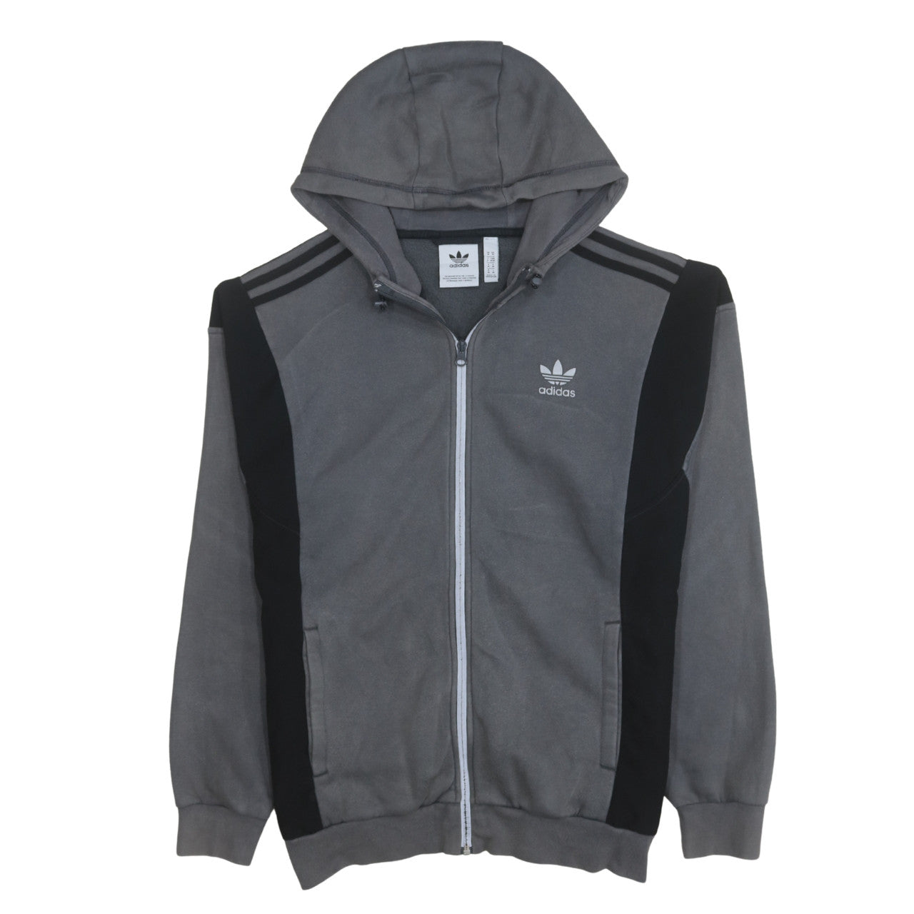 Mens UK Size M adidas Grey Full Zip Hoodie