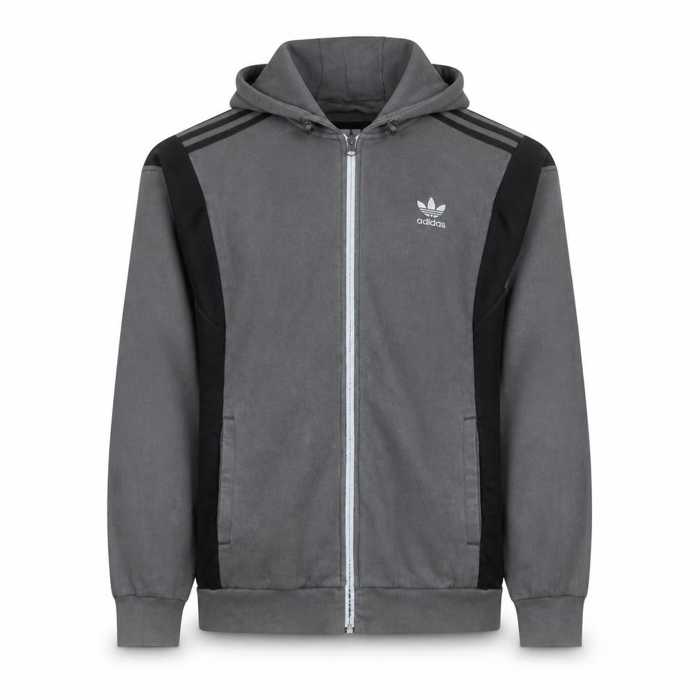 Mens UK Size M adidas Grey Full Zip Hoodie