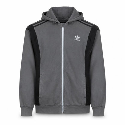 Mens UK Size M adidas Grey Full Zip Hoodie