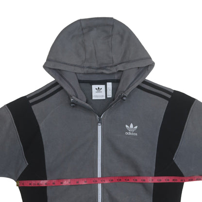 Mens UK Size M adidas Grey Full Zip Hoodie