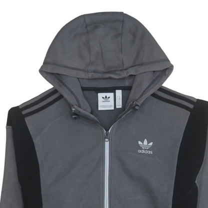 Mens UK Size M adidas Grey Full Zip Hoodie