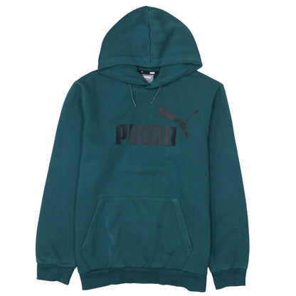 Mens UK Size M PUMA Green Pullover Hoodie