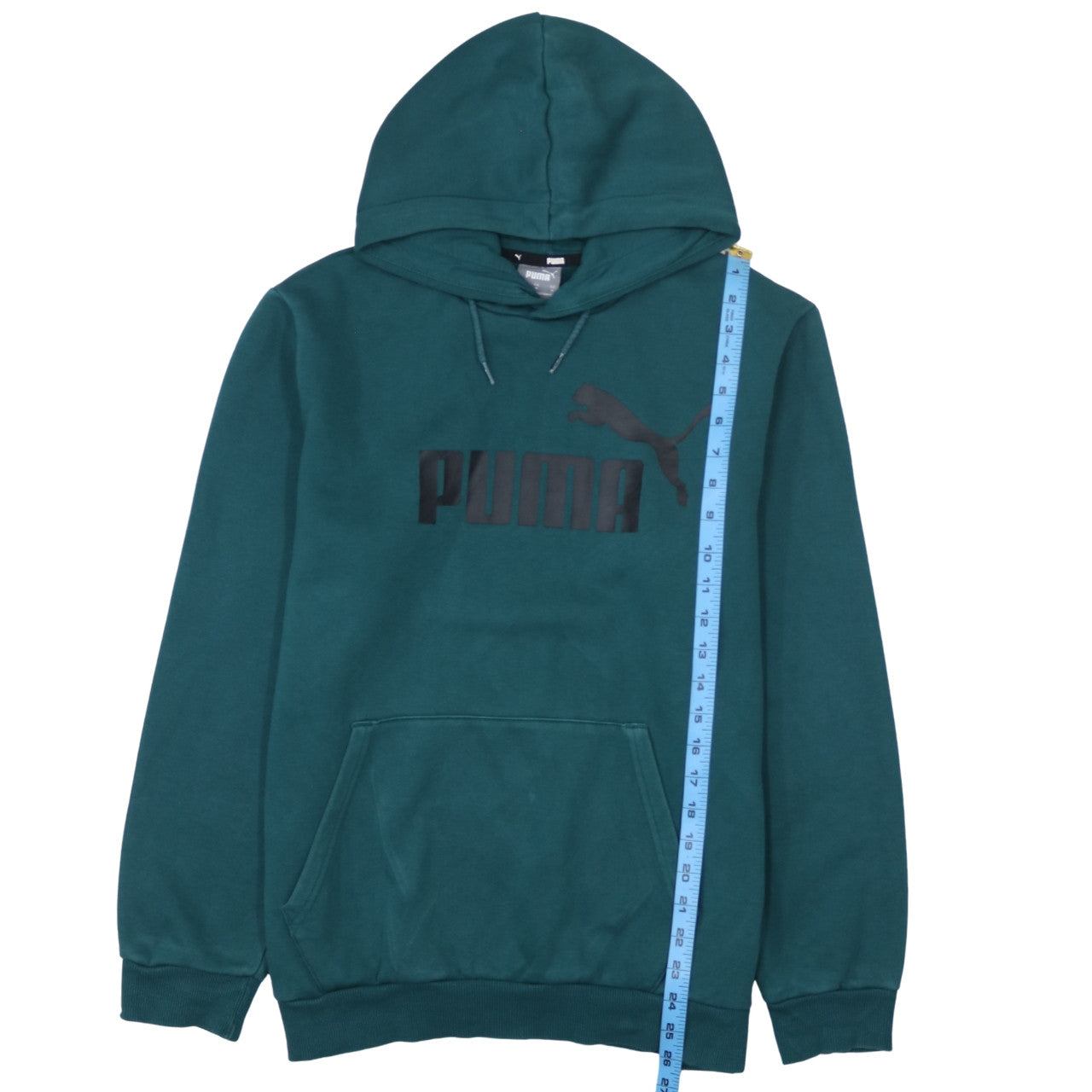 Mens UK Size M PUMA Green Pullover Hoodie