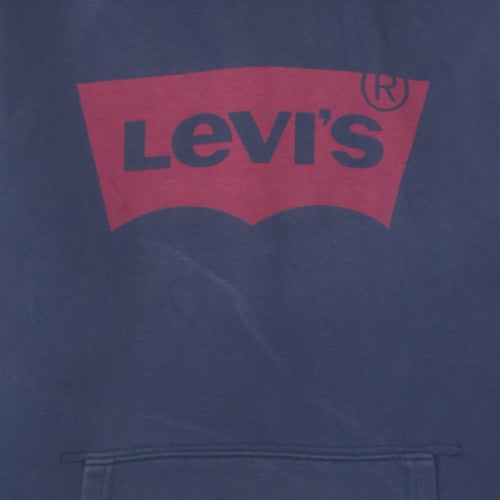 Mens UK Size S Levi's Blue Pullover Hoodie