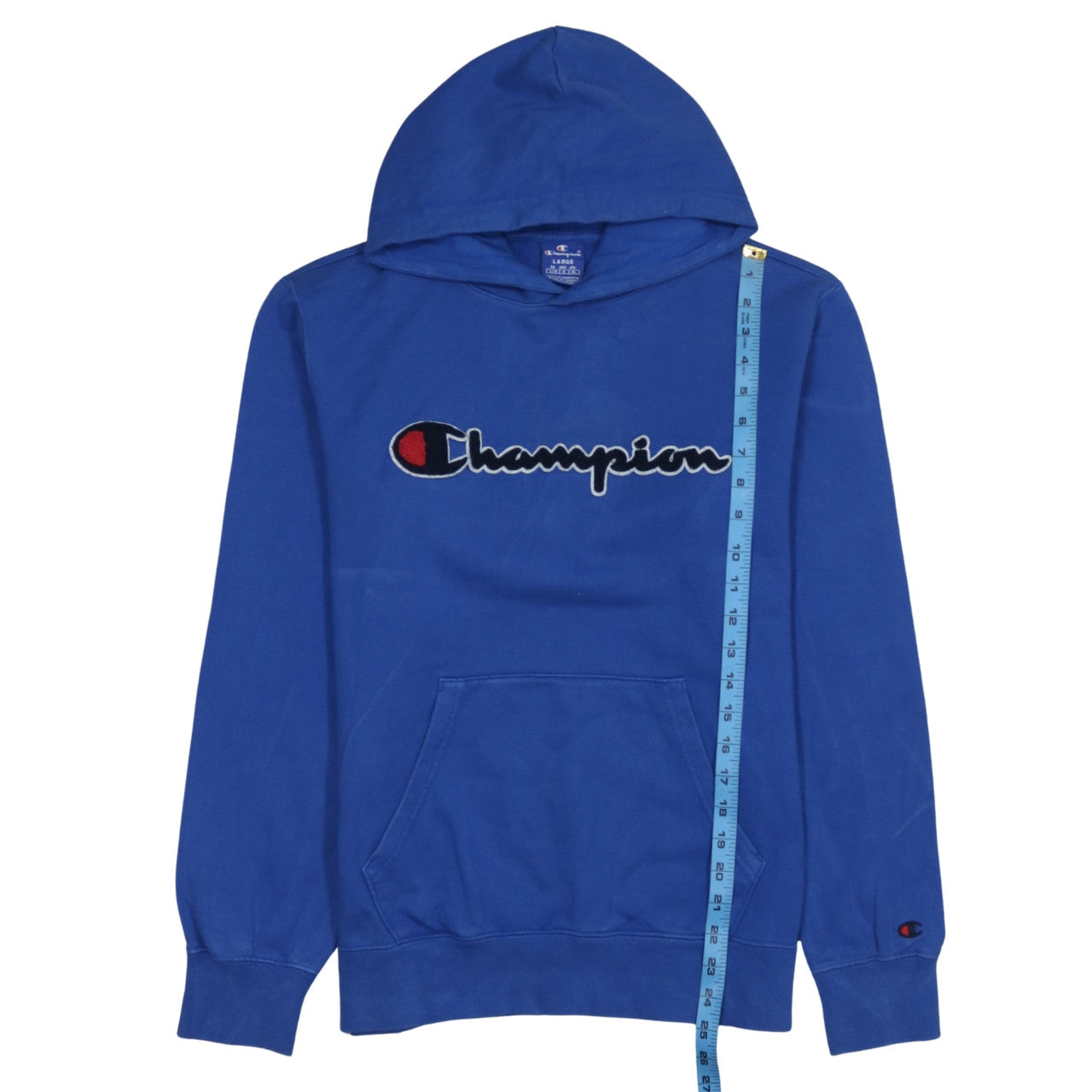 Mens UK Size L Champion Blue Pullover Hoodie