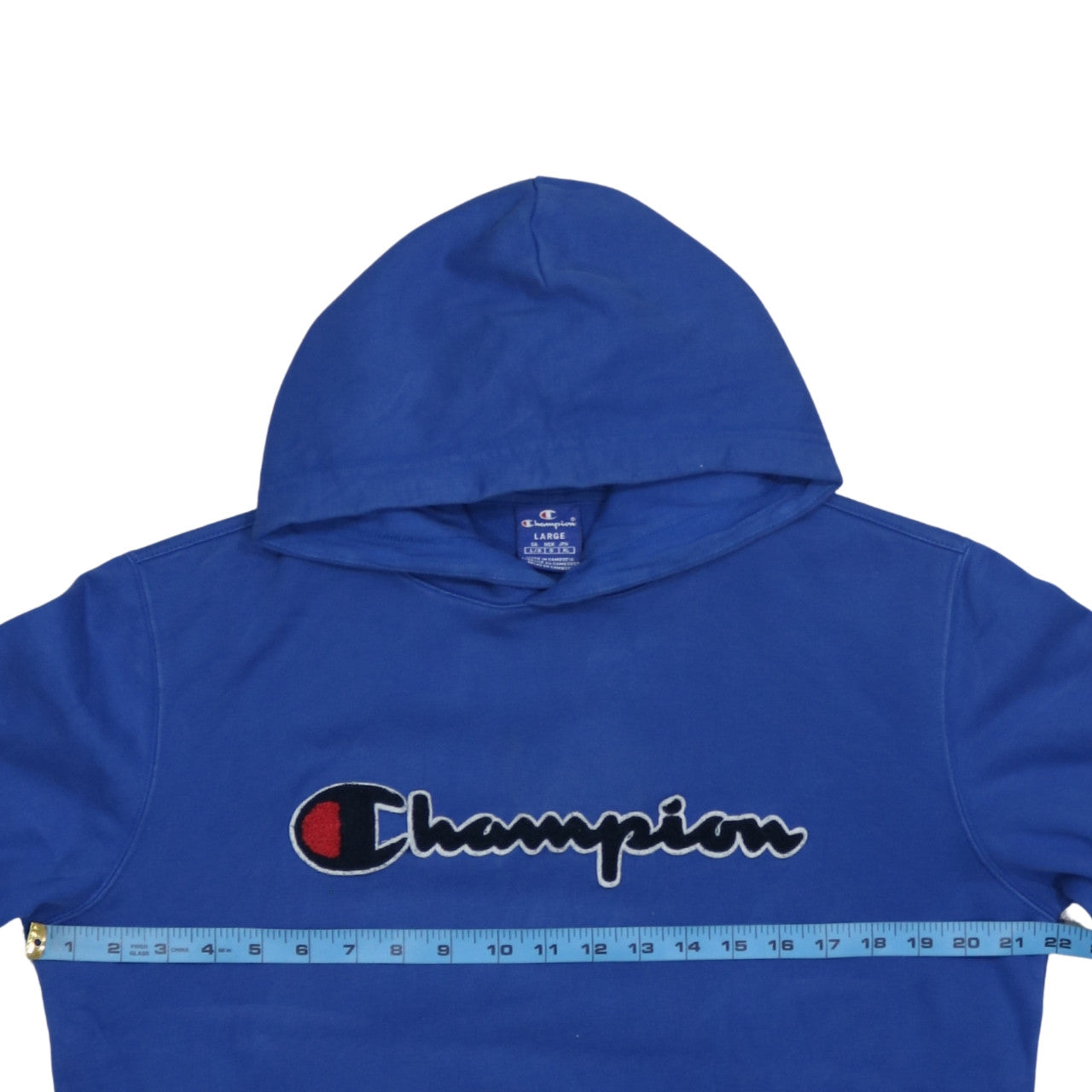 Mens UK Size L Champion Blue Pullover Hoodie