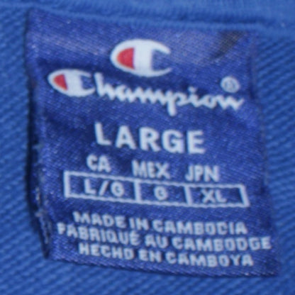 Mens UK Size L Champion Blue Pullover Hoodie