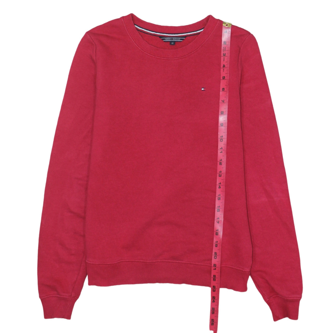 Mens UK Size XS Tommy Hilfiger Red Pullover Sweatshirt