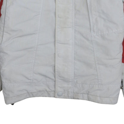 Columbia Men's Grey Red Hooded Parka Winter Jacket Size M