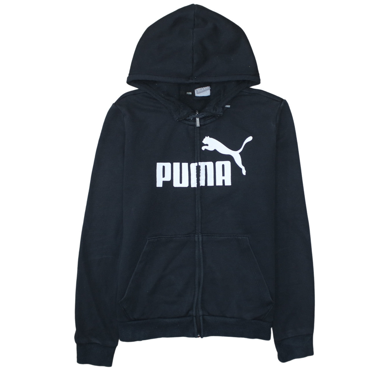 Womens UK Size XL PUMA Black Full Zip Hoodie