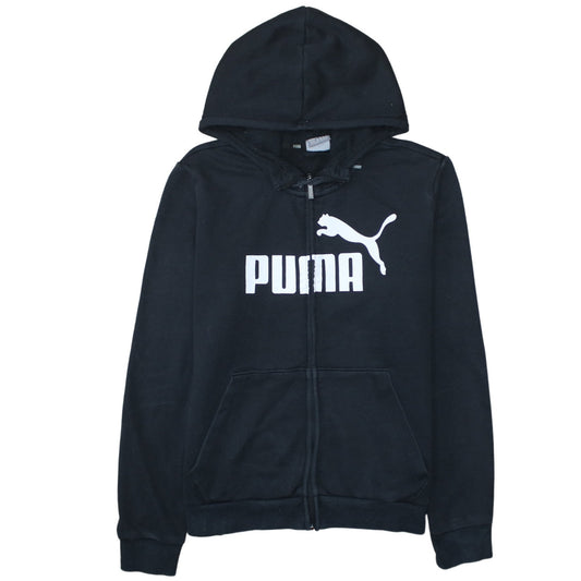 Womens UK Size XL PUMA Black Full Zip Hoodie