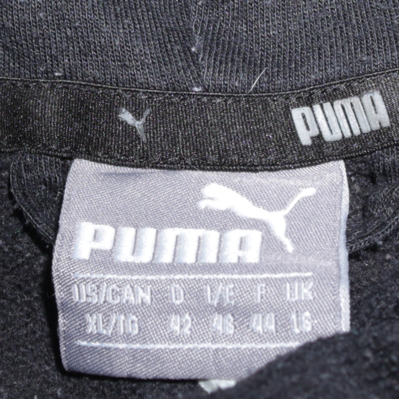Womens UK Size XL PUMA Black Full Zip Hoodie