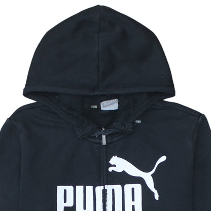 Womens UK Size XL PUMA Black Full Zip Hoodie